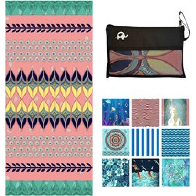 OEM Double Sided Printed Microfiber Beach Towel, Sand Free Beach Towel, Boho Beach Towel#