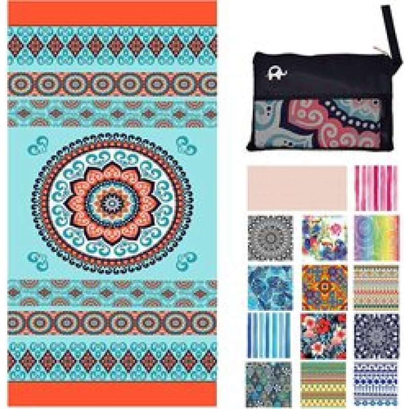 OEM Double Sided Printed Microfiber Beach Towel, Sand Free Beach Towel, Boho Beach Towel#