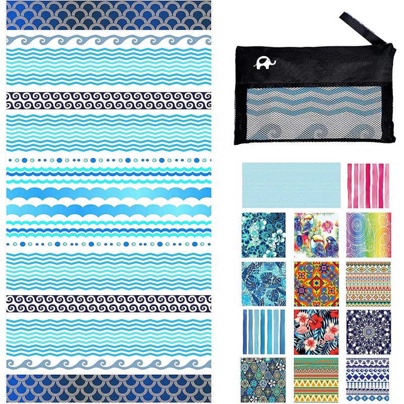 OEM Double Sided Printed Microfiber Beach Towel, Sand Free Beach Towel, Boho Beach Towel#