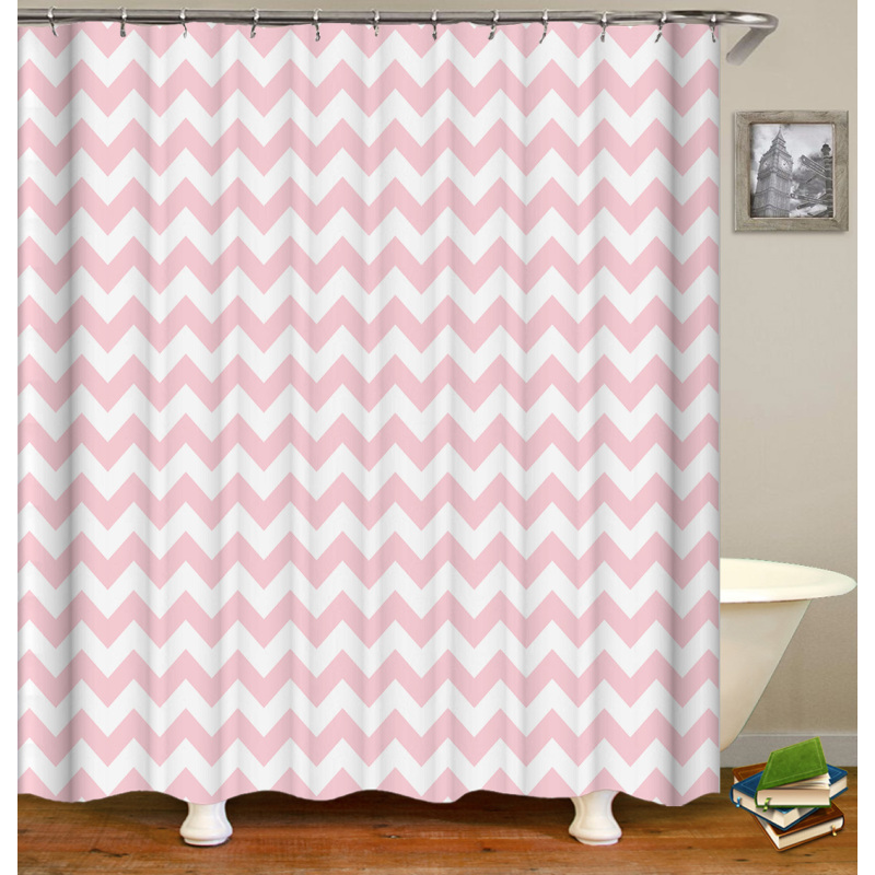 2021 Hot Selling Printed  Waterproof  Bathroom Shower Curtain/