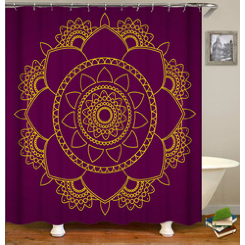 2021 Hot Selling Printed  Waterproof  Bathroom Shower Curtain/