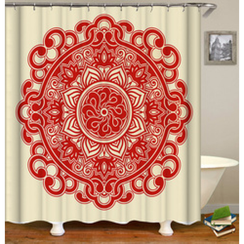2021 Hot Selling Printed  Waterproof  Bathroom Shower Curtain/