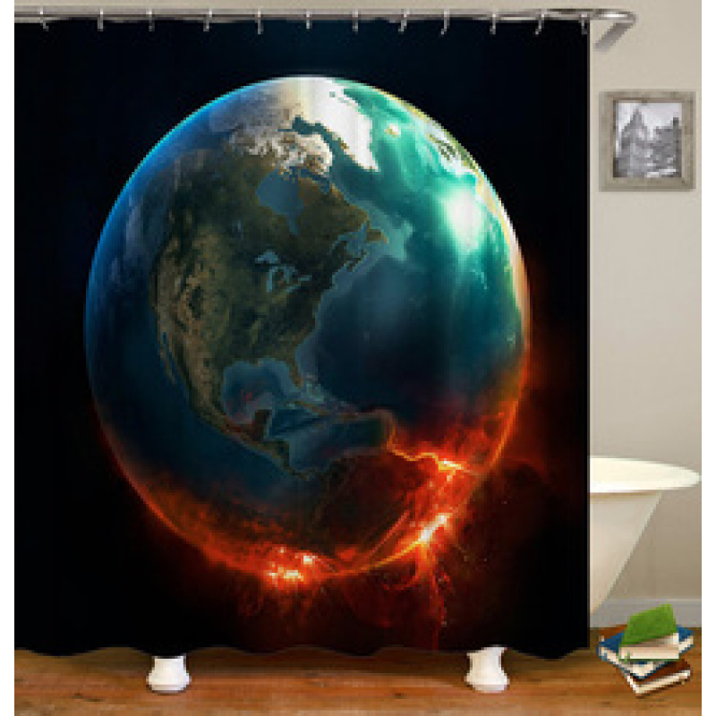 2021 Hot Selling Printed  Waterproof  Bathroom Shower Curtain/