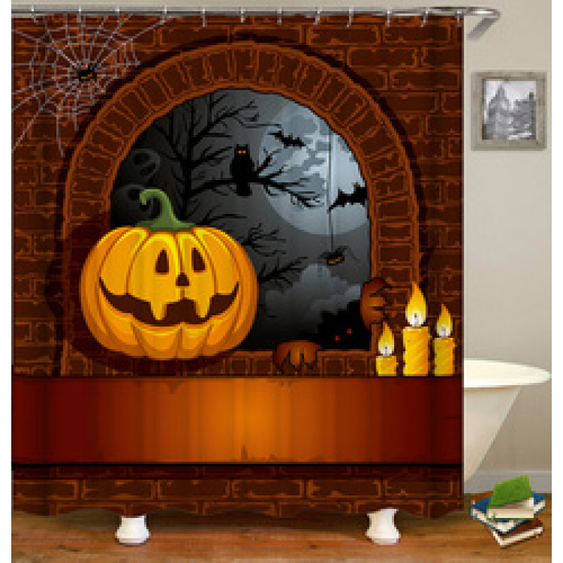 2021 Hot Selling Printed  Waterproof  Bathroom Shower Curtain/