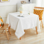 Hot sell high density Waffle yellow and white 230x340cm cover Japanese tea table cloth Cotton and linen blended tablecloth