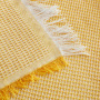 Hot sell high density Waffle yellow and white 230x340cm cover Japanese tea table cloth Cotton and linen blended tablecloth