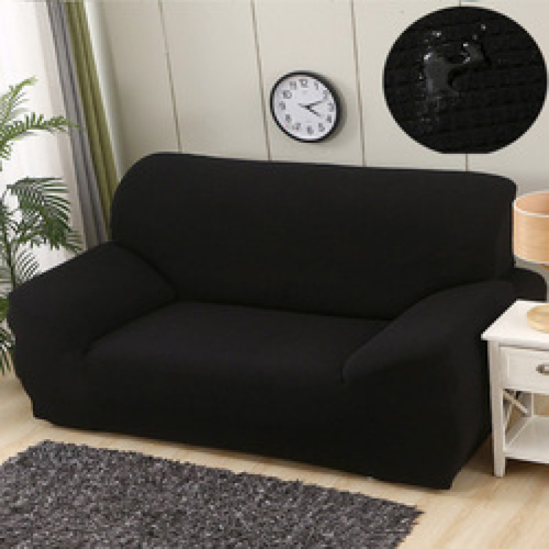 Housse extensible pour canapé d'angle, article de décoration intérieure en gros, housse de canapé imperméable élastique de couleur unie de haute qualité /