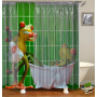 Waterproof Portable Designer Bathroom Bath Shower Curtain Moisture Proof Print Shower Curtains/