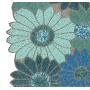 High Quality Handmade Farmhouse Floral Embroidery Beaded Table Runner for Tableptop in Teal/Turquoise/Aqua Colour