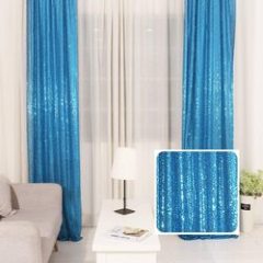 100% polyester 3mm sequin christmas decoration wedding shiny background cloth blue sequin curtain#