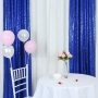 100% polyester 3mm sequin christmas decoration wedding shiny background cloth blue sequin curtain#