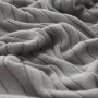 Grey Throw Blanket Knit Blanket with Pom Poms,FuzzyThrow Blanket for Couch,Soft,Cozy,Warm Knitted Cover /