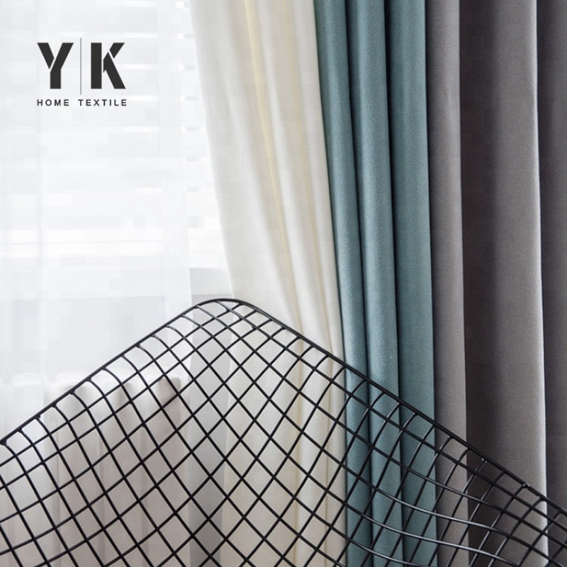 100% blackout Super Soft latest luxurious home kitchen curtain design