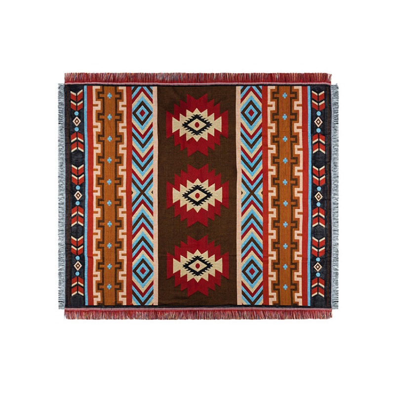 Amazon Bohemian Blanket Sofa Blanket,Decorative Blanket Ethnic Navajo Indian Rug Cover Blanket#