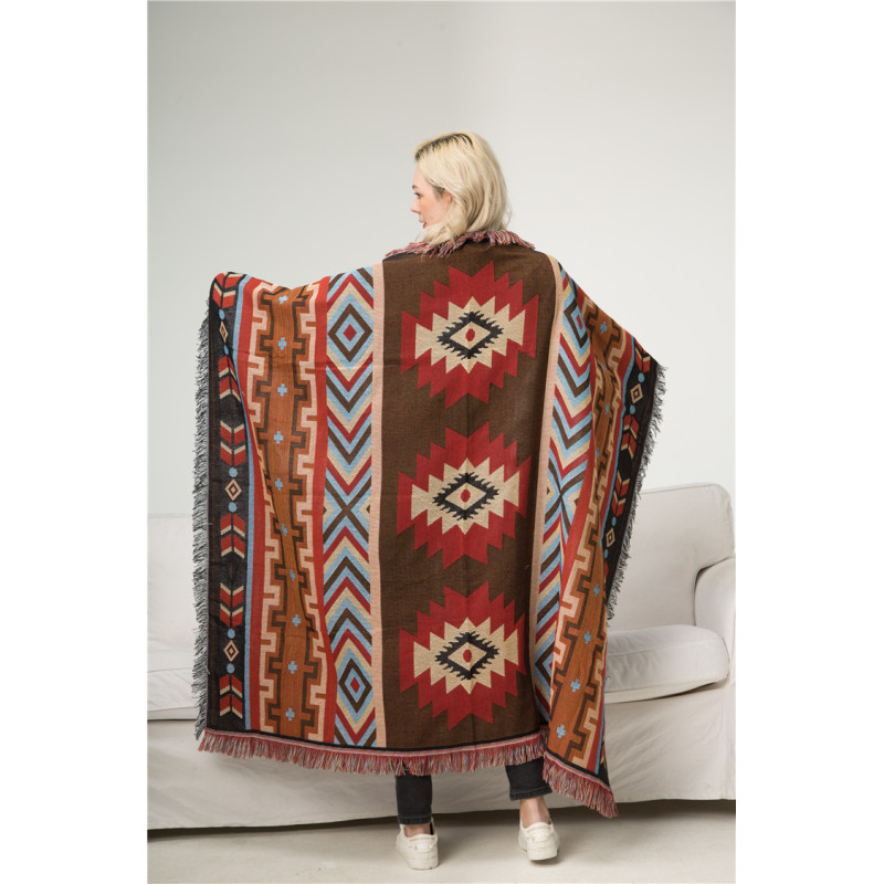 Amazon Bohemian Blanket Sofa Blanket,Decorative Blanket Ethnic Navajo Indian Rug Cover Blanket#