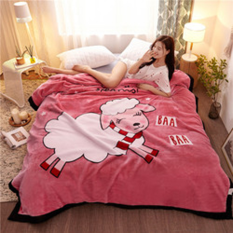 Cute Warm Blankets Winter Fluffy Nap Beds Sofa Blanket Flannel Throw Blanket/