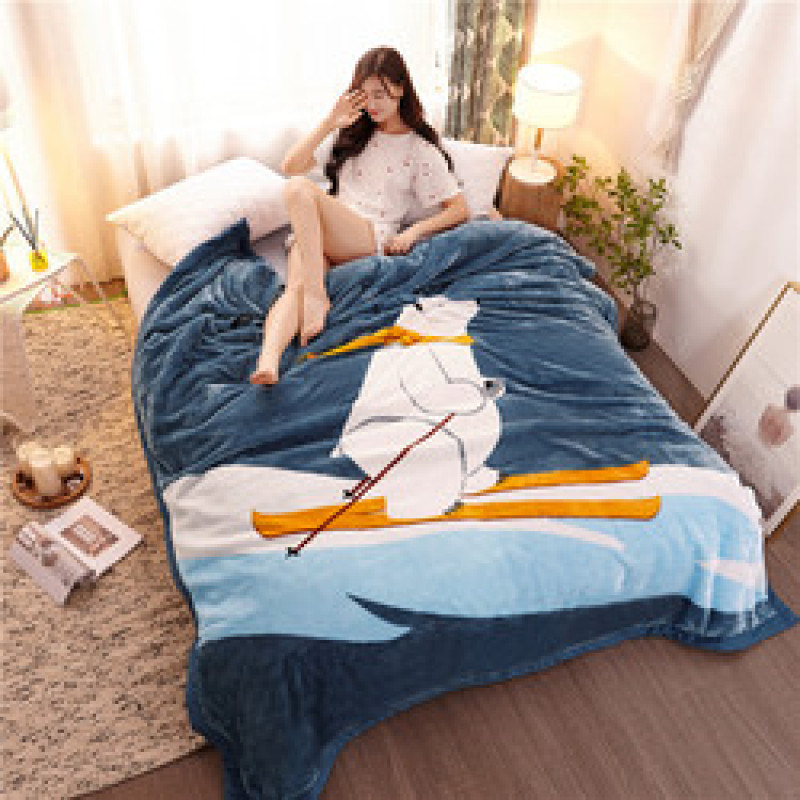 Cute Warm Blankets Winter Fluffy Nap Beds Sofa Blanket Flannel Throw Blanket/