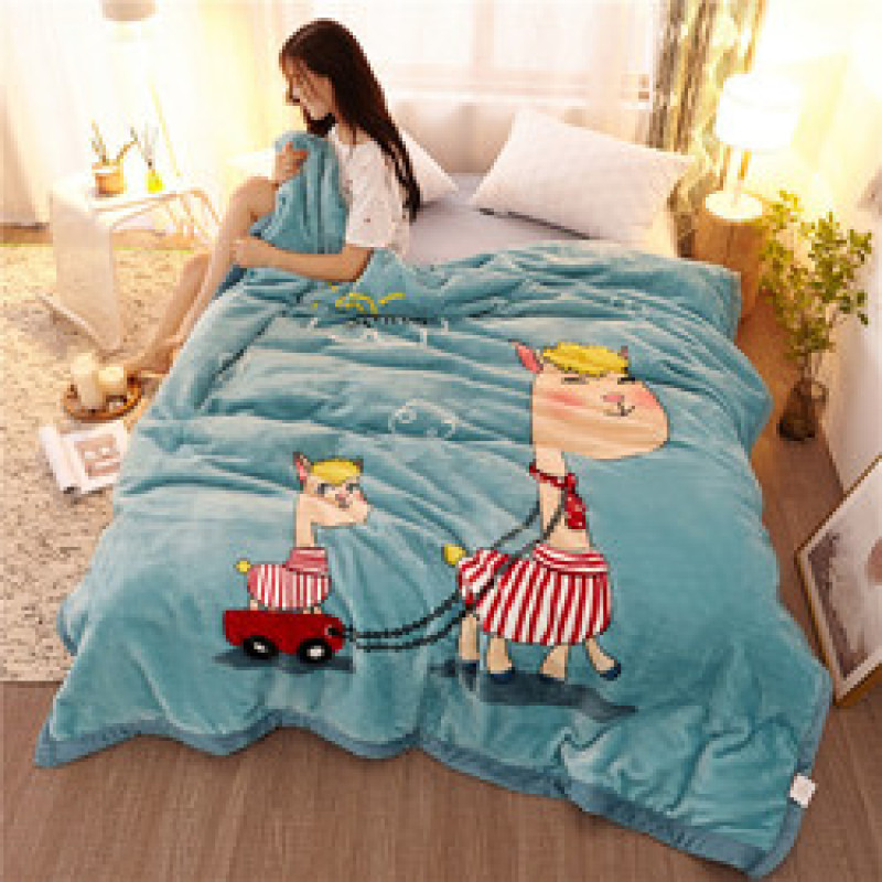 Cute Warm Blankets Winter Fluffy Nap Beds Sofa Blanket Flannel Throw Blanket/