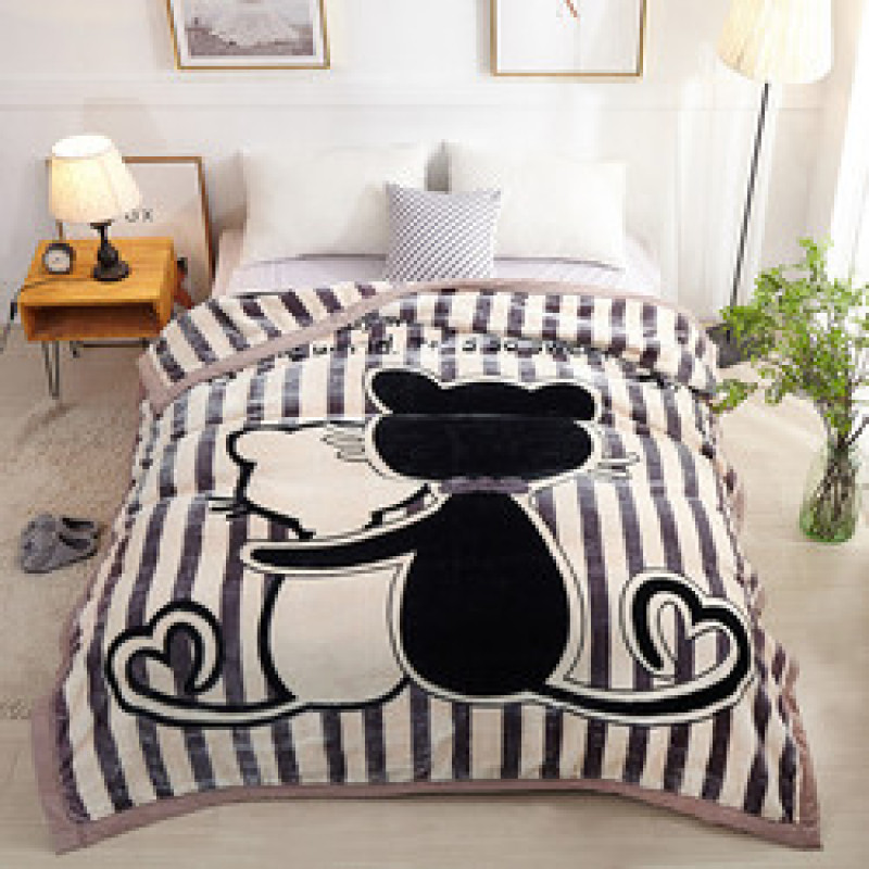 Cute Warm Blankets Winter Fluffy Nap Beds Sofa Blanket Flannel Throw Blanket/