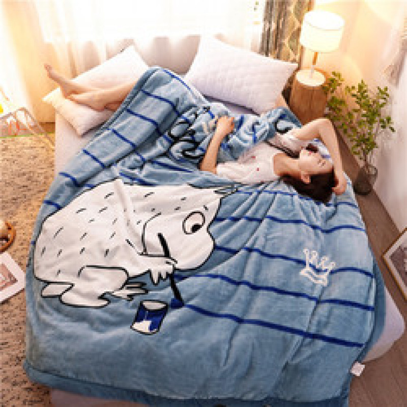 Cute Warm Blankets Winter Fluffy Nap Beds Sofa Blanket Flannel Throw Blanket/