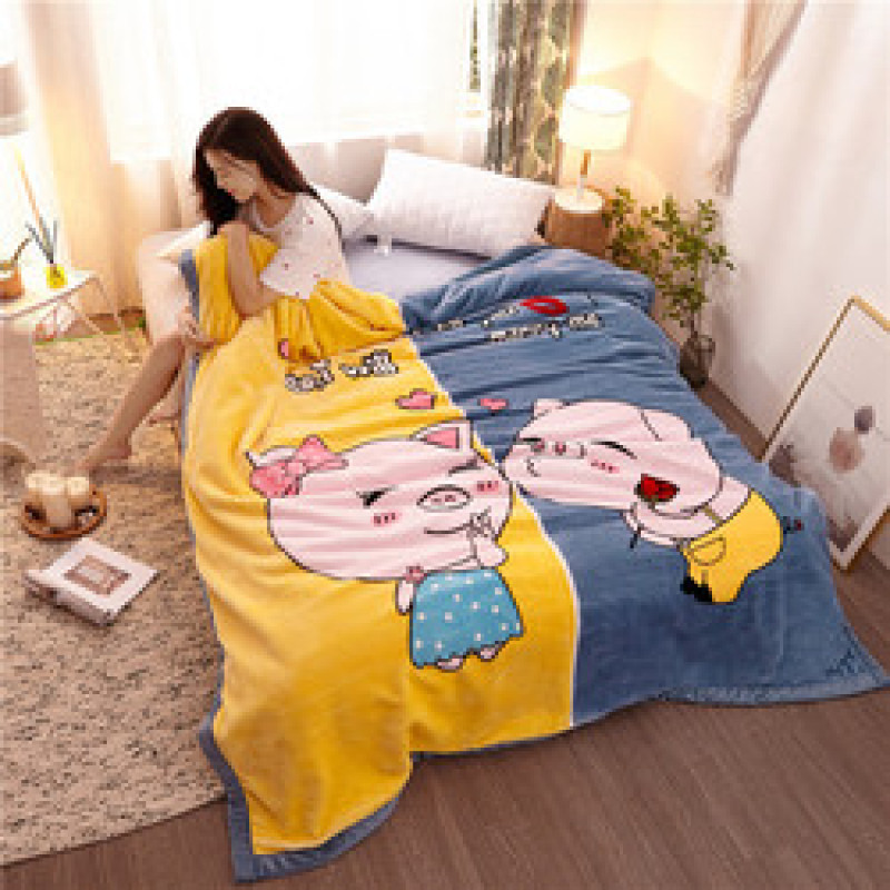 Cute Warm Blankets Winter Fluffy Nap Beds Sofa Blanket Flannel Throw Blanket/