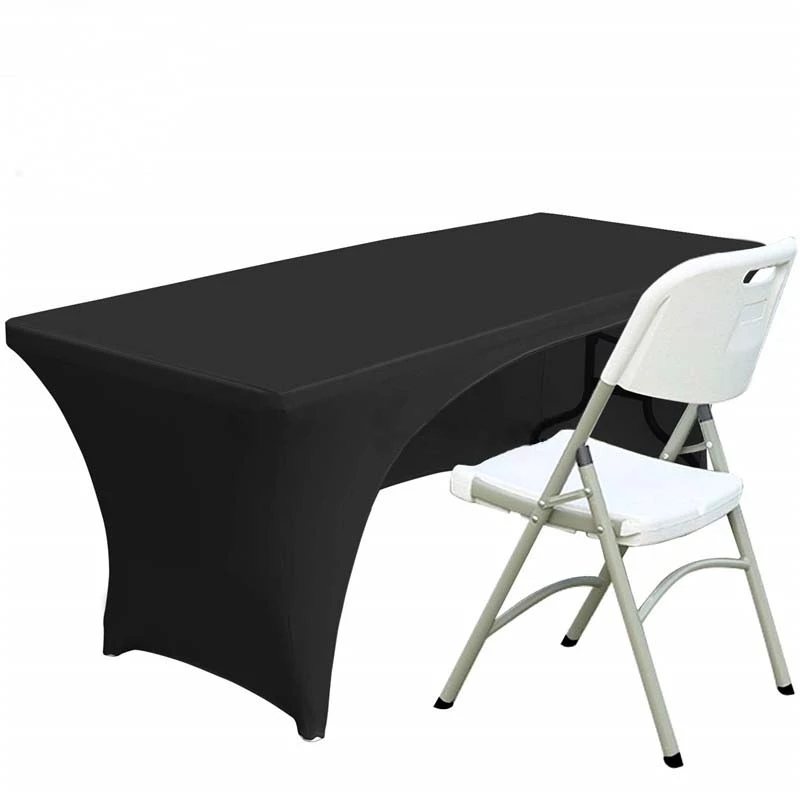 Arched Fitted Spandex Table Cover Rectangle Elastic Stretch Wedding Table Cloth For Hotel Party Banquet Decoration