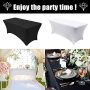 Arched Fitted Spandex Table Cover Rectangle Elastic Stretch Wedding Table Cloth For Hotel Party Banquet Decoration