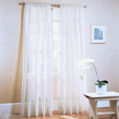 Products Supply Organza Fabric Curtain, Super Soft Ready Made Curtain For Living Room/