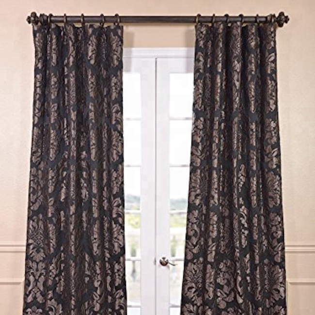 Hot selling 100% Polyester Yarn Dyed Jacquard woven curtain dubai