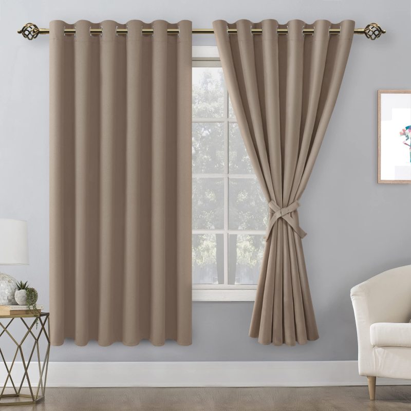 Superior leaves blackout curtain set of 2 amazon hot selling hotel quality blackout curtain 100% blackout recombination curtain