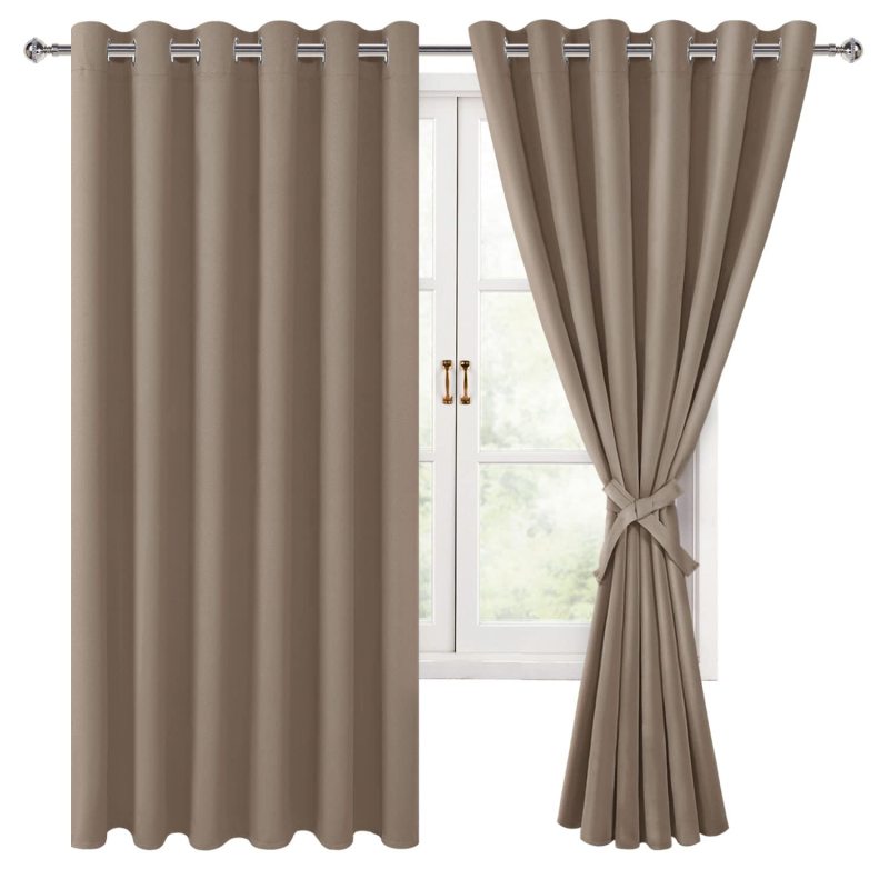 Superior leaves blackout curtain set of 2 amazon hot selling hotel quality blackout curtain 100% blackout recombination curtain