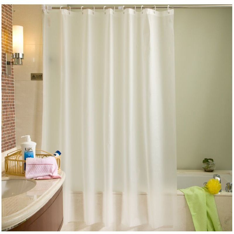 Matte shower curtain transparent waterproof shower curtain, peva solid color shower curtain hotel