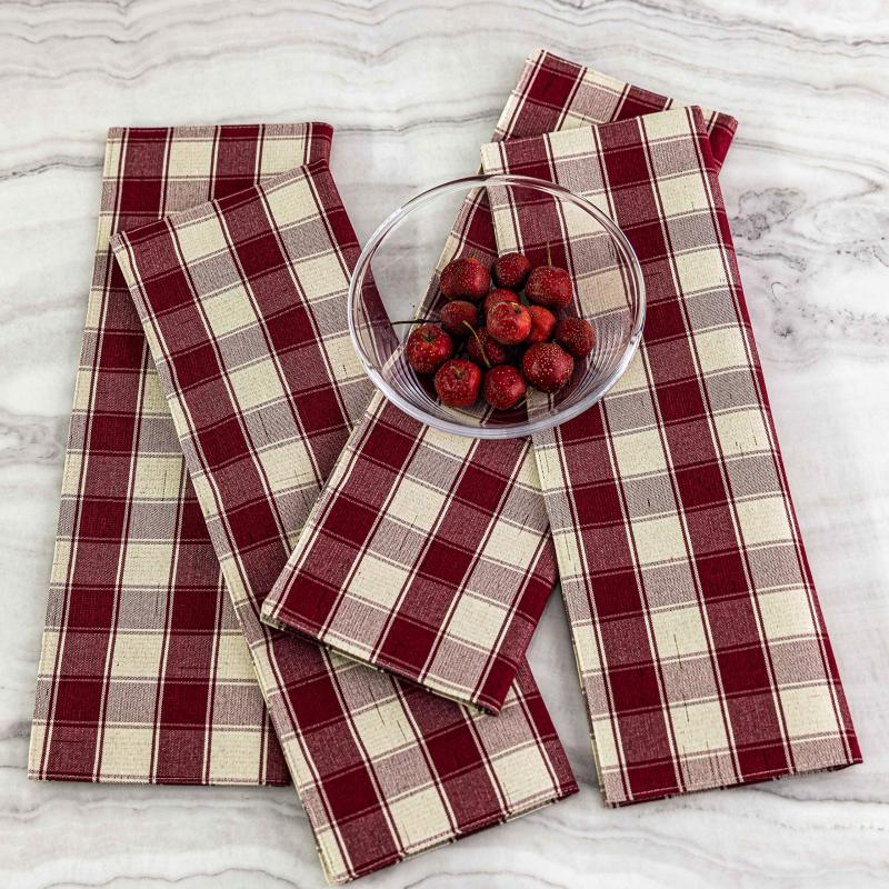Buffalo Plaid Checker Placemats Set of 6,  Farmhouse Place Mats for Kitchen Table, 13 x 19 inches#