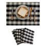 Buffalo Plaid Checker Placemats Set of 6,  Farmhouse Place Mats for Kitchen Table, 13 x 19 inches#
