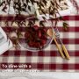 Buffalo Plaid Checker Placemats Set of 6,  Farmhouse Place Mats for Kitchen Table, 13 x 19 inches#