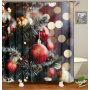 Hot Sale Thick Large Shower Curtain Waterproof, Famous Magnets Shower Curtain Christmas#