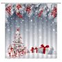 Hot Sale Thick Large Shower Curtain Waterproof, Famous Magnets Shower Curtain Christmas#
