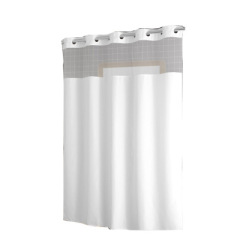 Hookless Shower Curtain With Snap In Liner,Cheep White Shower Curtain/