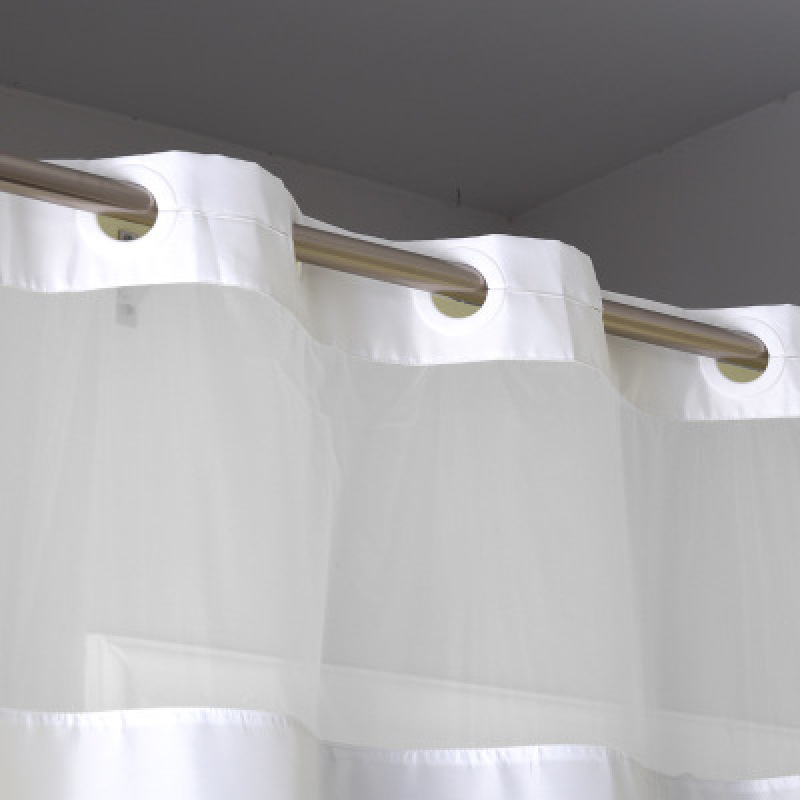 Hookless Shower Curtain With Snap In Liner,Cheep White Shower Curtain/