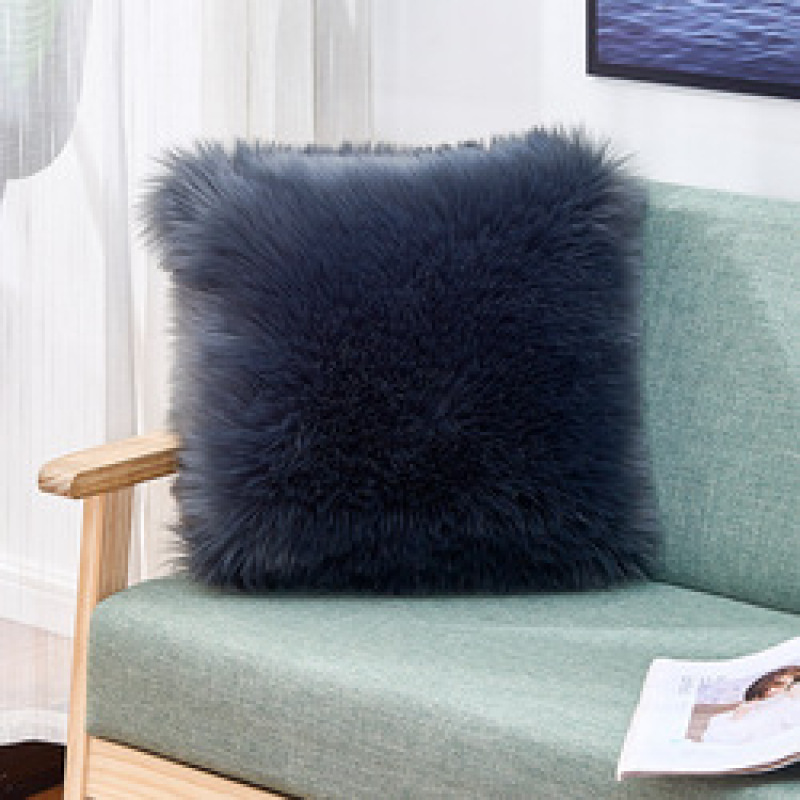 Home Decorative Super Soft Plush Mongolian Faux Fur Throw Pillow Cover, Fur Cushion Case#