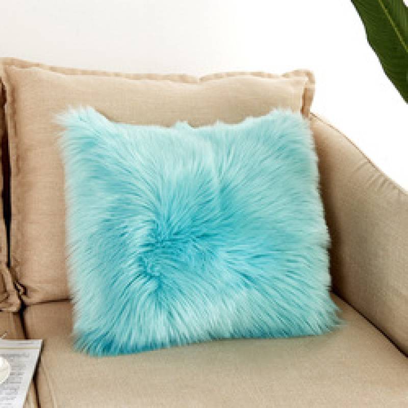 Home Decorative Super Soft Plush Mongolian Faux Fur Throw Pillow Cover, Fur Cushion Case#