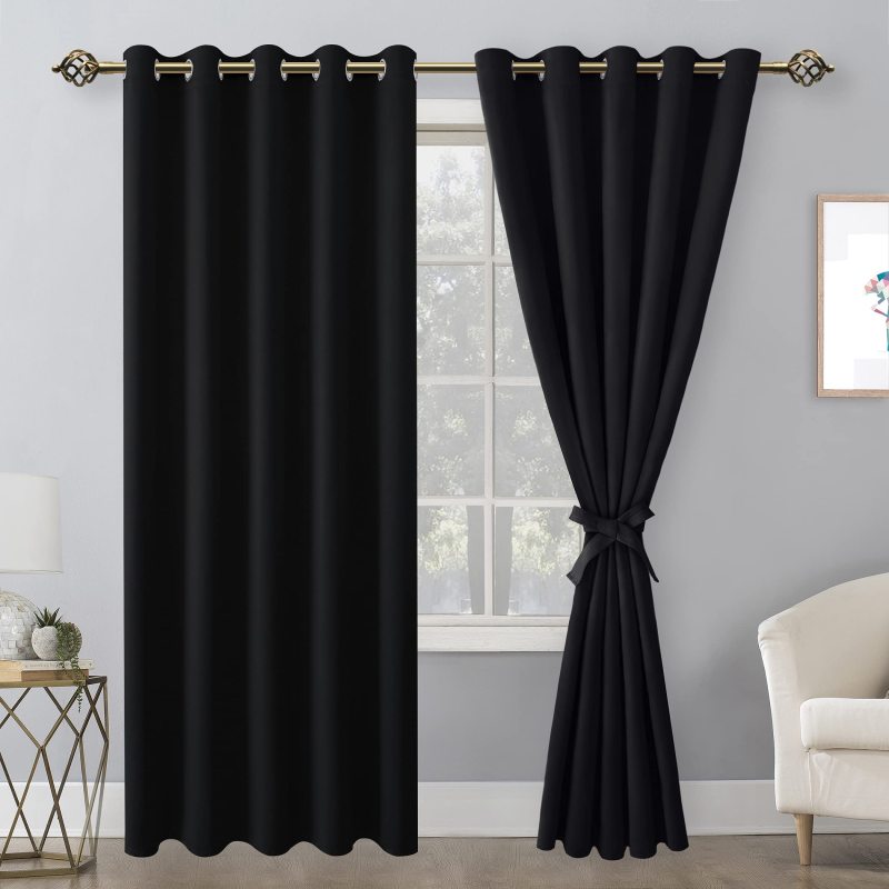 Good quality hotel curtain blackout fire retardant curtain blackout polyester fabric-65 gsm blackout curtain for living room