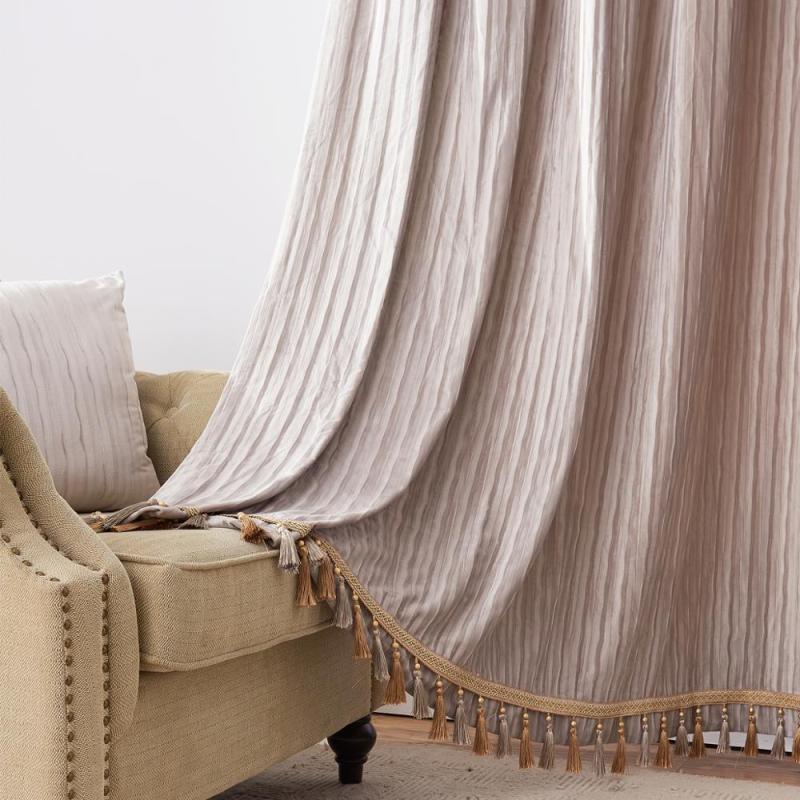 Luxury Curtains for Living Room Bedroom, Blue Purple Blackout Curtain On The Window Door Modern Grey/