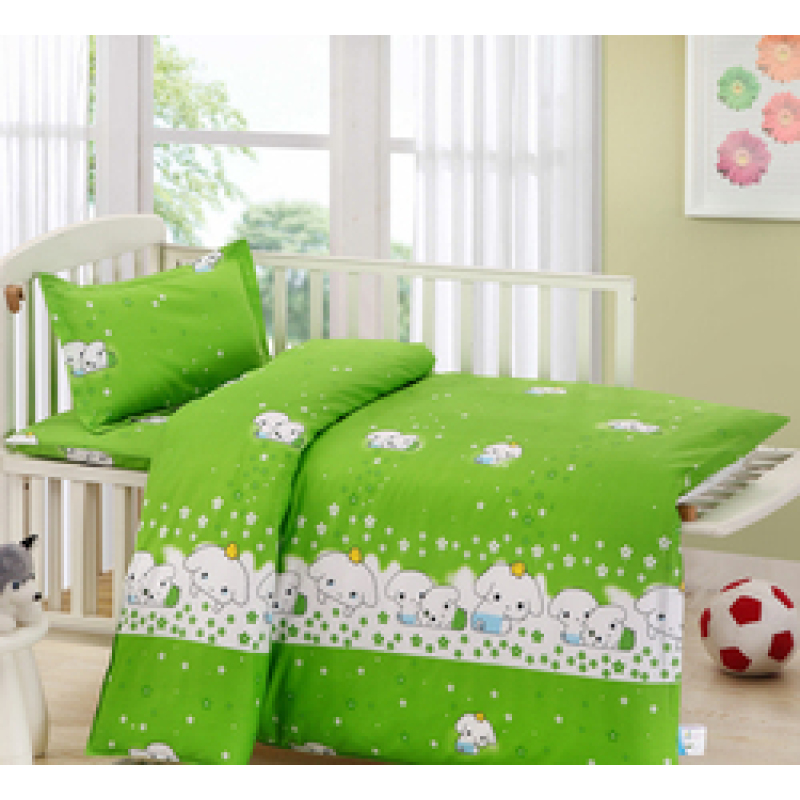 100% Cotton Nursery School Cute Bedding Set Baby Bedsheet, 3 Piece Suit Cartoon Bedding Sets/