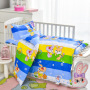 100% Cotton Nursery School Cute Bedding Set Baby Bedsheet, 3 Piece Suit Cartoon Bedding Sets/