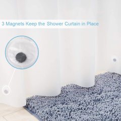 Waterproof Shower Curtain PEVA Thicken Bathroom Screens With Hook Mildew Proof Durable Frosted Curtains Home Living Room Decor
