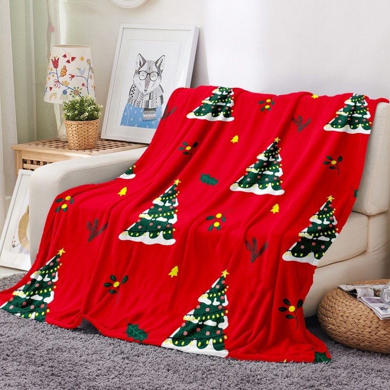 Merry Christmas Flannel Blanket Gift for Girl Boys Teens 3D Print Kids Adults Quilts Sofa Home Decor Soft New Year Party Blanket