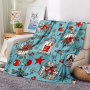Merry Christmas Flannel Blanket Gift for Girl Boys Teens 3D Print Kids Adults Quilts Sofa Home Decor Soft New Year Party Blanket