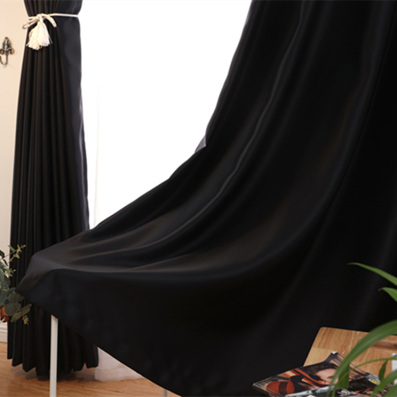 Made in china hot selling classic solid sunproof fabric 3 pass waterproof fabric blackout curtain
