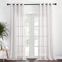 New high-end Linen curtain , Plain coloured window balcony gauze curtain #